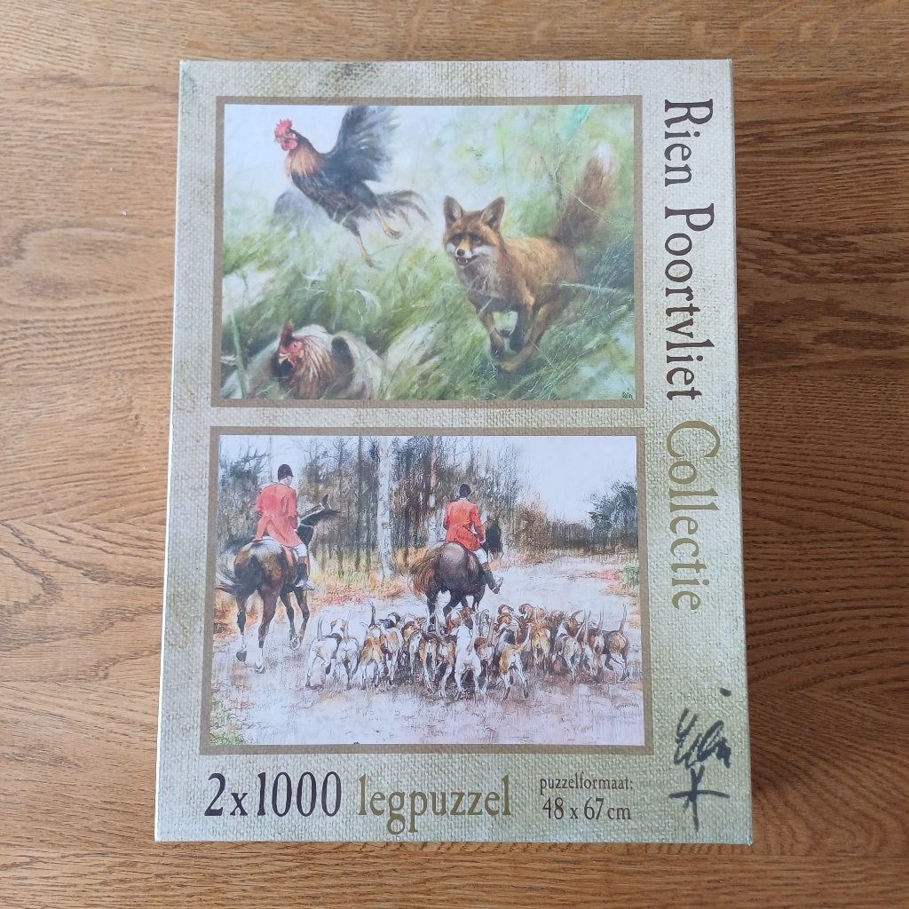 Puzzels Rien Poortvliet 2x 1000 stukjes [nieuw in folie], Ophalen of Verzenden, 500 t/m 1500 stukjes, Nieuw, Legpuzzel