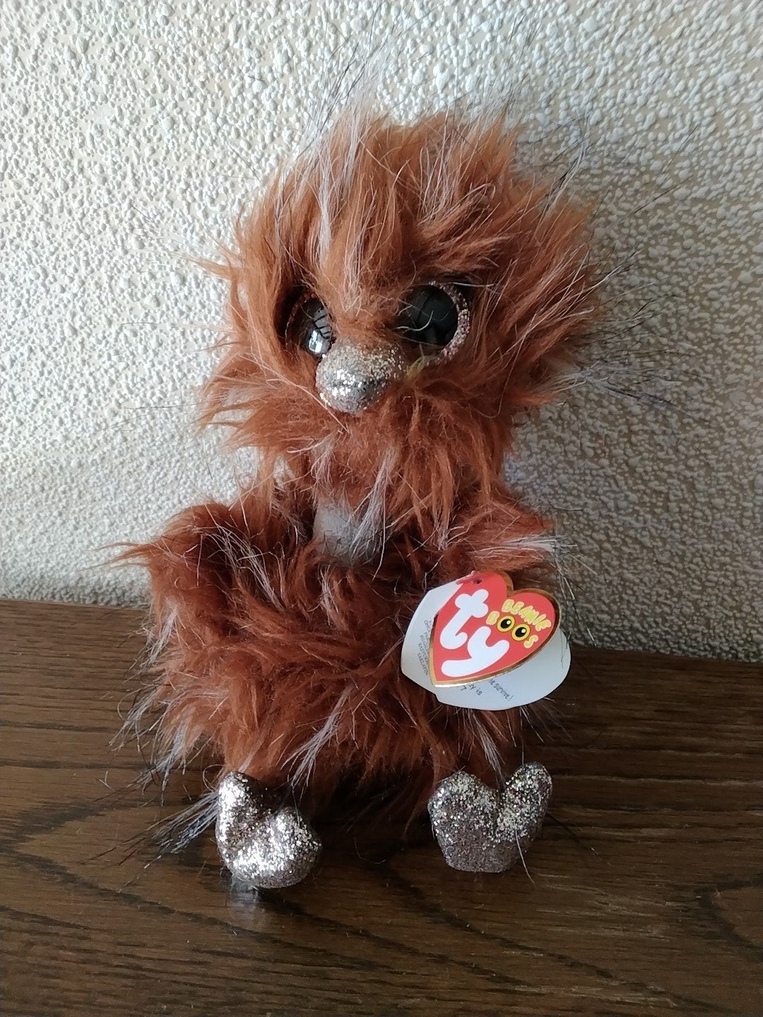 Orson bruine Struisvogel Beanie Boo Ty Knuffel, Overige typen, Ophalen of Verzenden, Bruin, Ty