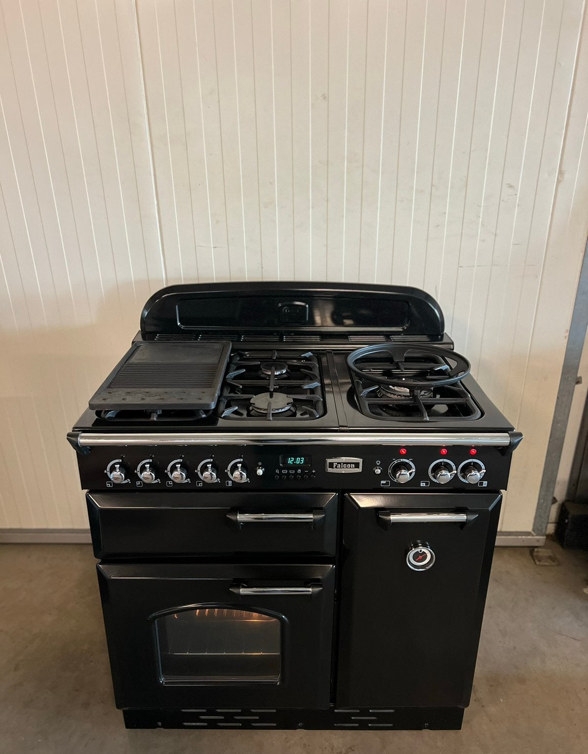 Luxe Falcon Classic fornuis - 90 cm, 60 cm of meer, Grill, Ophalen of Verzenden, Zo goed als nieuw