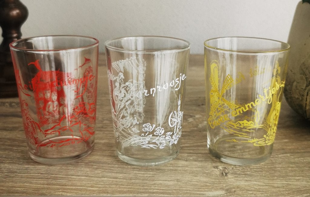 Vintage Sprookjes Glazen 3x, Ophalen of Verzenden, Overige typen