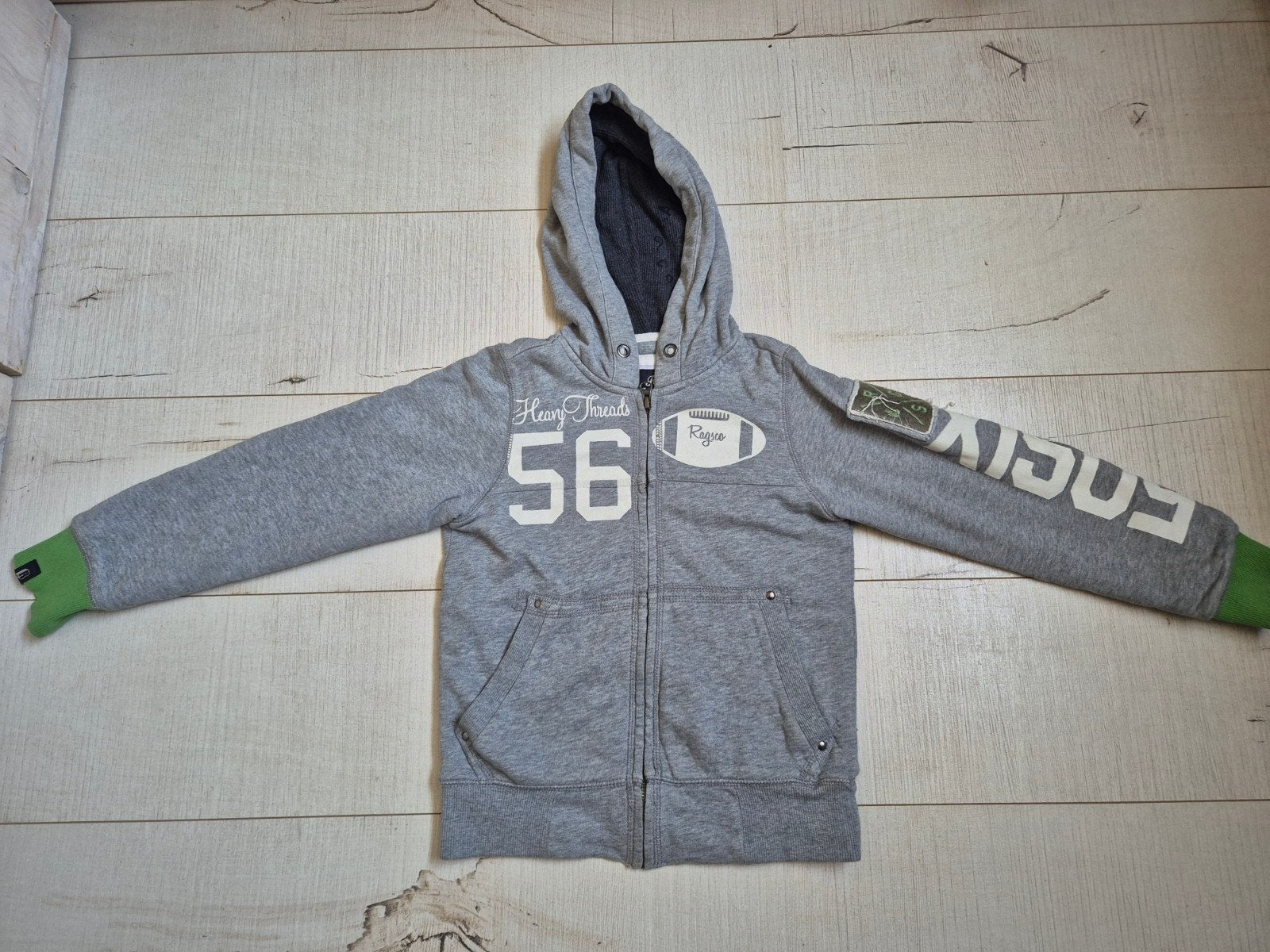 Stoer dik grijs vest mt 128 (Rags Industry), Ophalen, Zo goed als nieuw, Rags Industry, Jongen