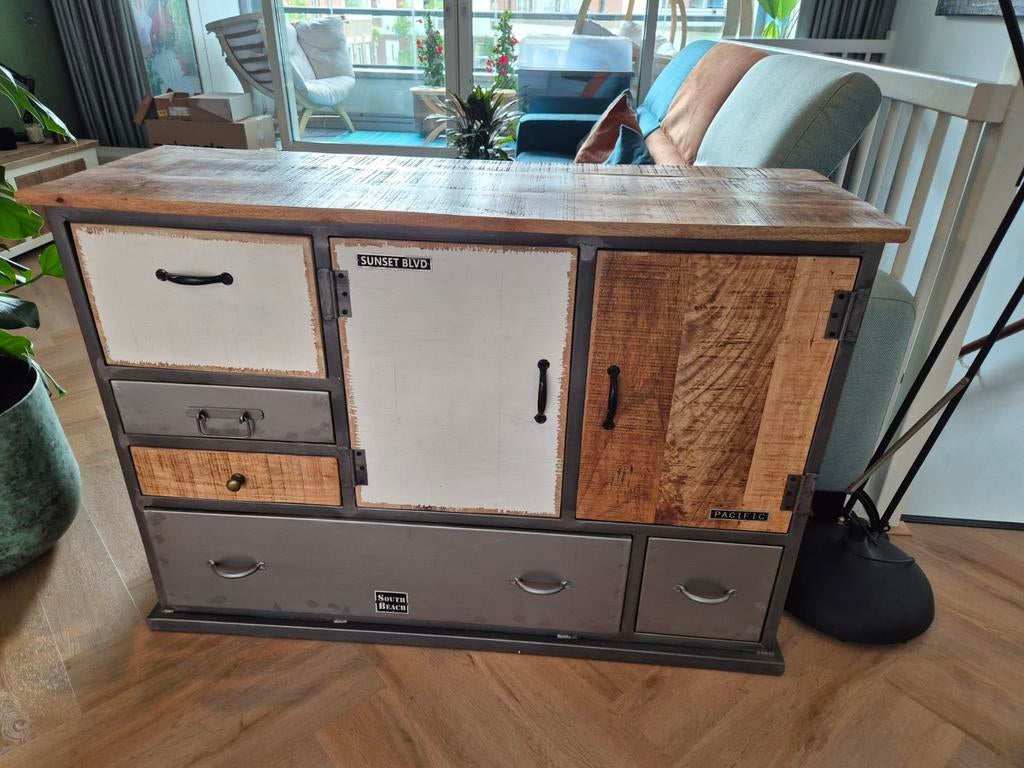 Eleonora vintage kastenset kabinet en dressoir, Ophalen, Gebruikt, Industrieel, 50 tot 75 cm