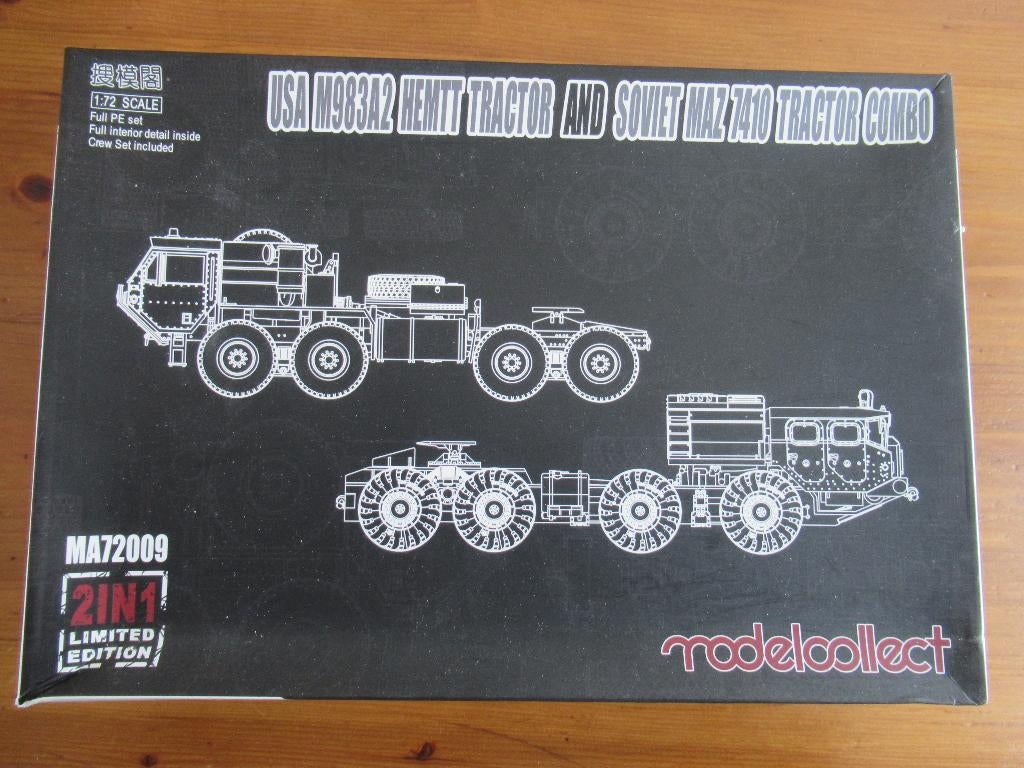 USA M983A2 HEMTT + Soviet MAZ7410 combo (Modelcollect 1/72), Overige merken, Gebruikt, 1:50 of kleiner, Ophalen of Verzenden
