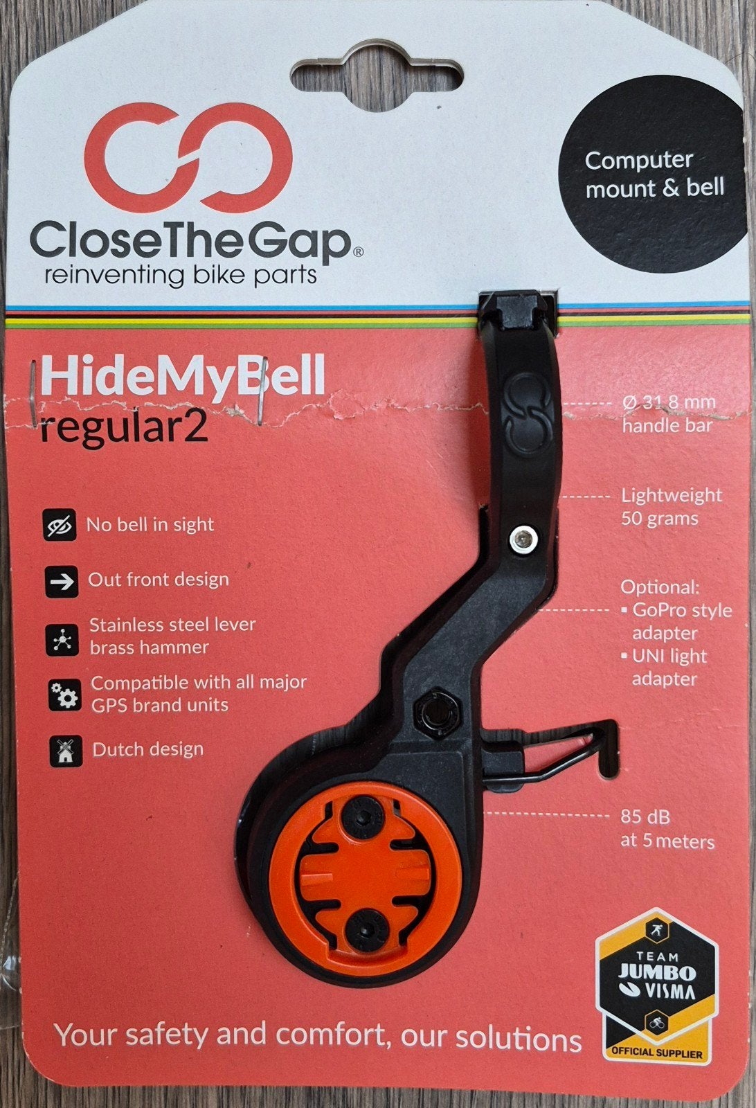 HideMyBell regular2 fietscomputerhouder met bel, Ophalen of Verzenden, Nieuw, CloseTheGap