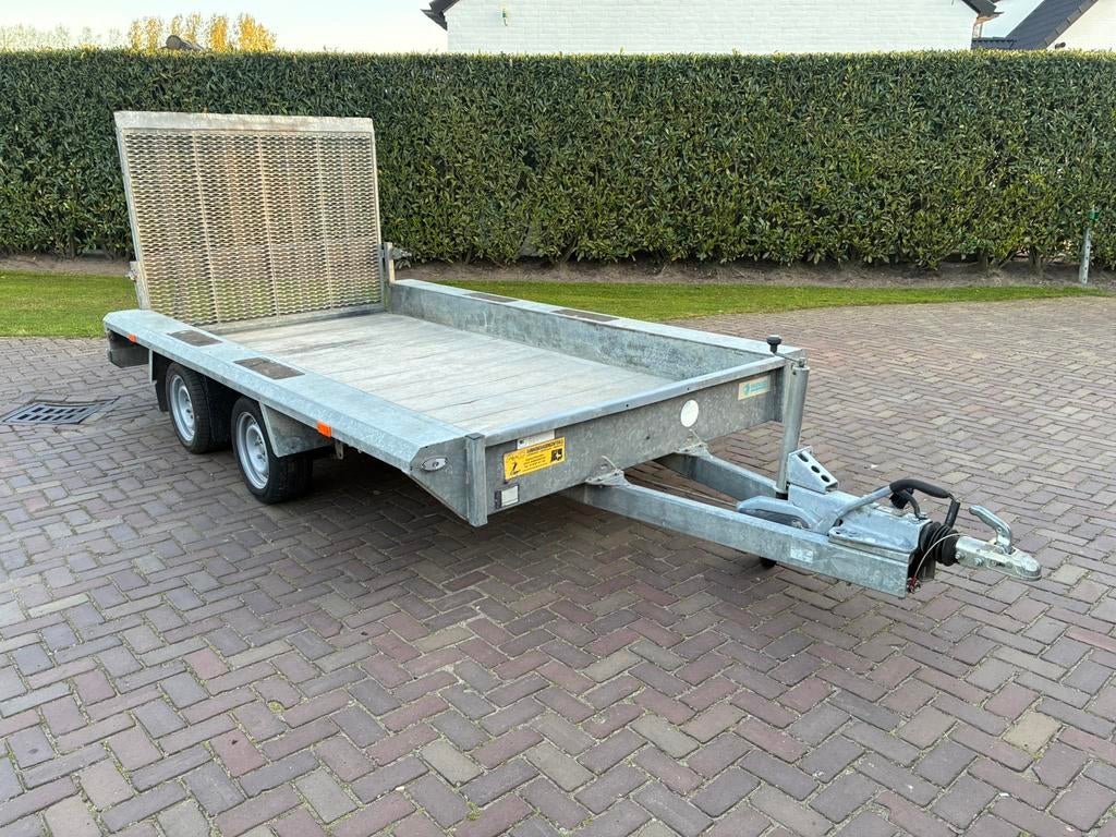 Hapert machinetransporter - 3500kg paraboolveren, Ophalen of Verzenden, Zo goed als nieuw