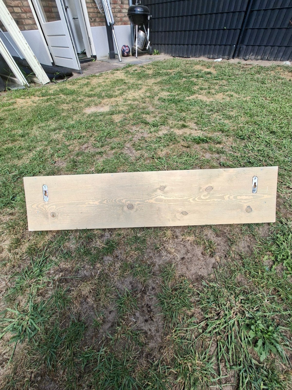 Steigerhouten wandkapstok met 4 haken - 90x20x22 cm, Ophalen of Verzenden