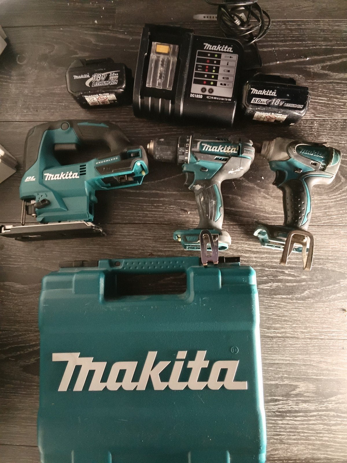makita decopeerzaag slagschroevendraaier boormachine bit zet, Doe-het-zelf en Verbouw, Ophalen of Verzenden, Boormachine