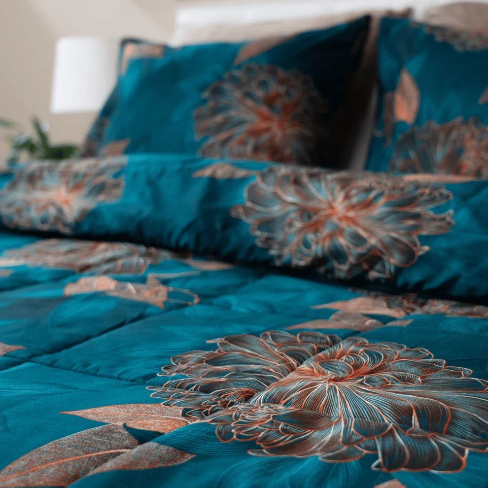 Royal flower dekbed NIEUW, Blauw, Ophalen of Verzenden, Deken of Dekbed, Nieuw