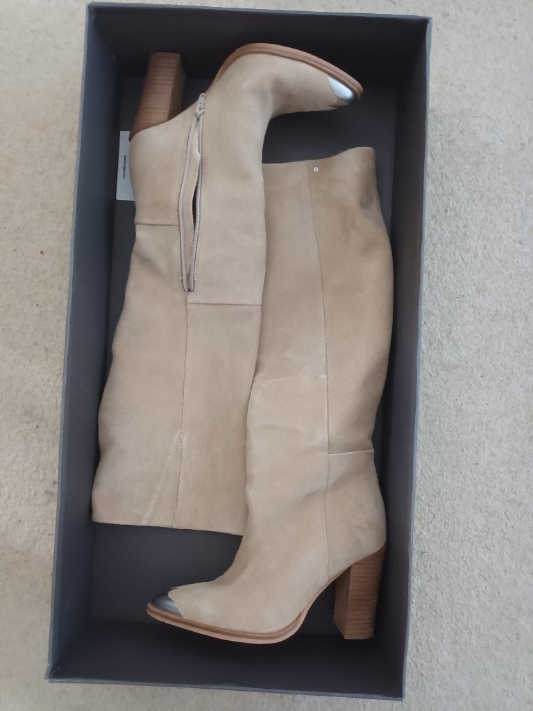Beige suede Bronx dames laarzen, Hoge laarzen, Bronx, Beige, Ophalen of Verzenden