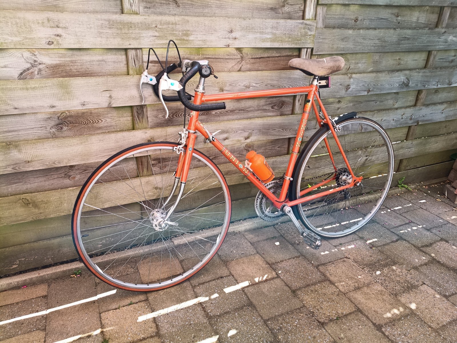 Union vintage race fiets in prachtige oranje kleur., Ophalen