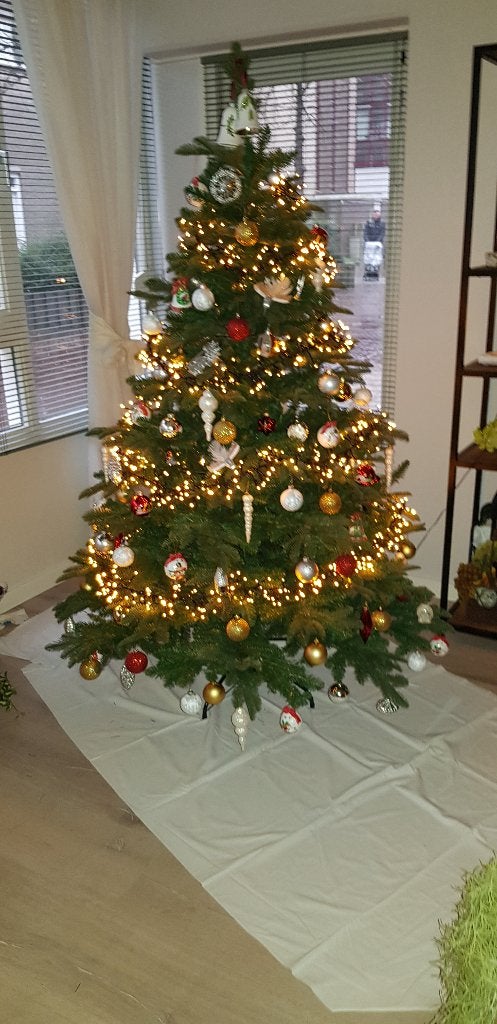 Mooie (Kunst) Kerstboom met de ledverlichting apart in doos, Diversen, Ophalen, Zo goed als nieuw
