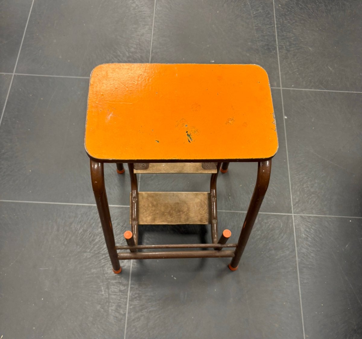 Vintage inklapbaar keukentrapje, Ophalen, Gebruikt, Hout