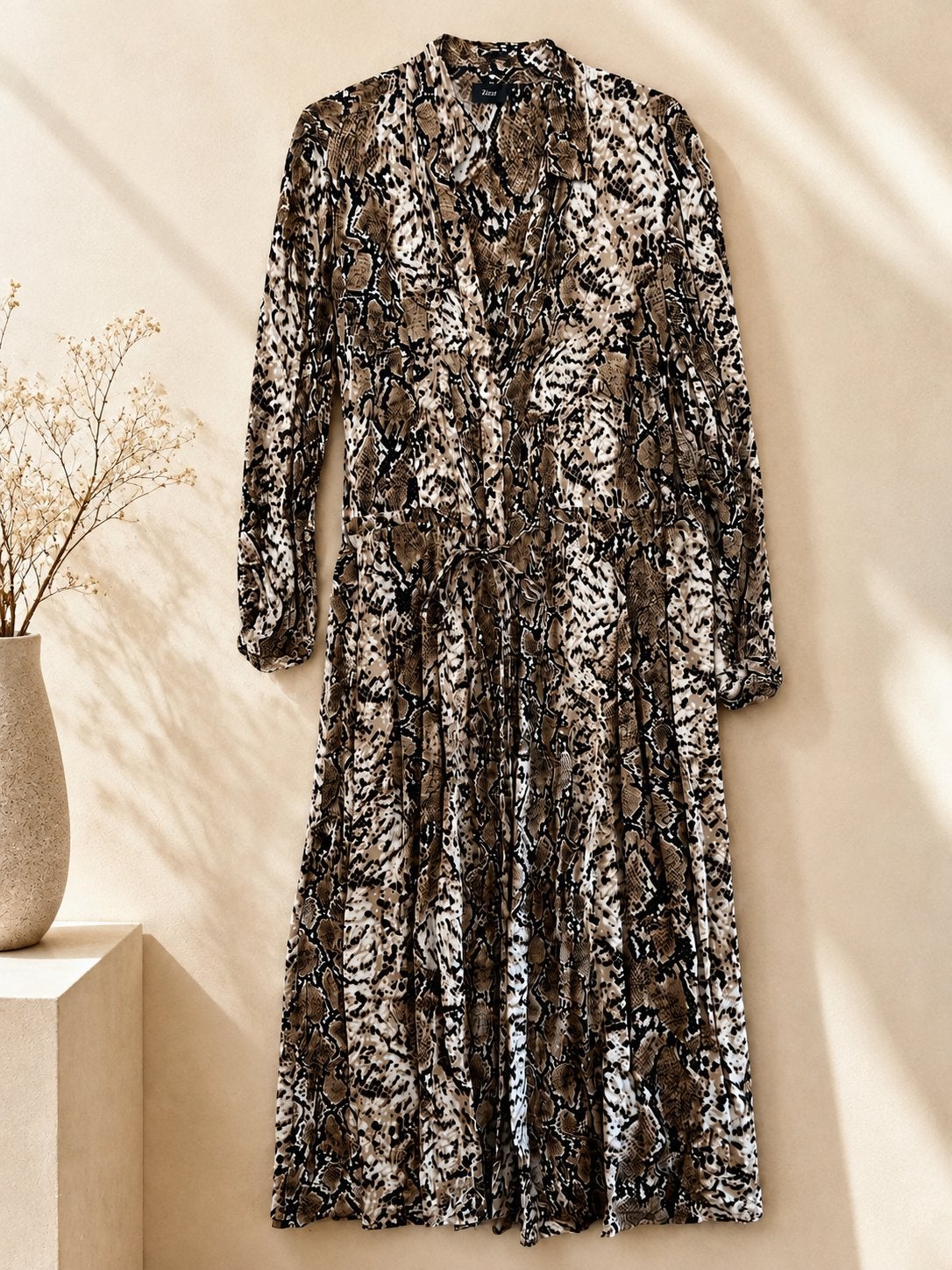 Zizzi herfst doorknoop jurk maxi jurk curvemaat M =46-48, Zwart, Maat 46/48 (XL) of groter, Ophalen of Verzenden, Zo goed als nieuw