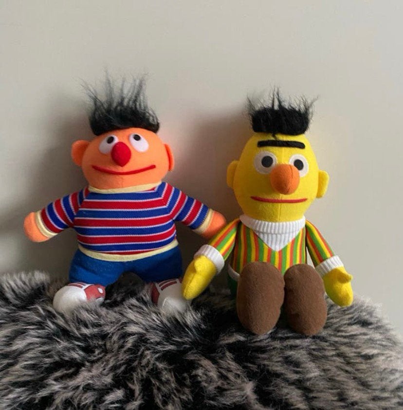 Bert en ernie knuffel. Sesamstraat, Verzenden, Zo goed als nieuw, Overige typen