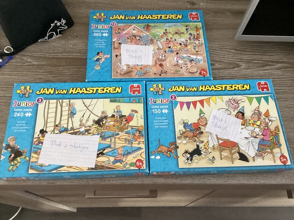 Jan van Haasteren JUNIOR ( NIET COMPLEET) mist 1 of 2 stukje, Ophalen of Verzenden, Minder dan 500 stukjes, Gebruikt, Legpuzzel