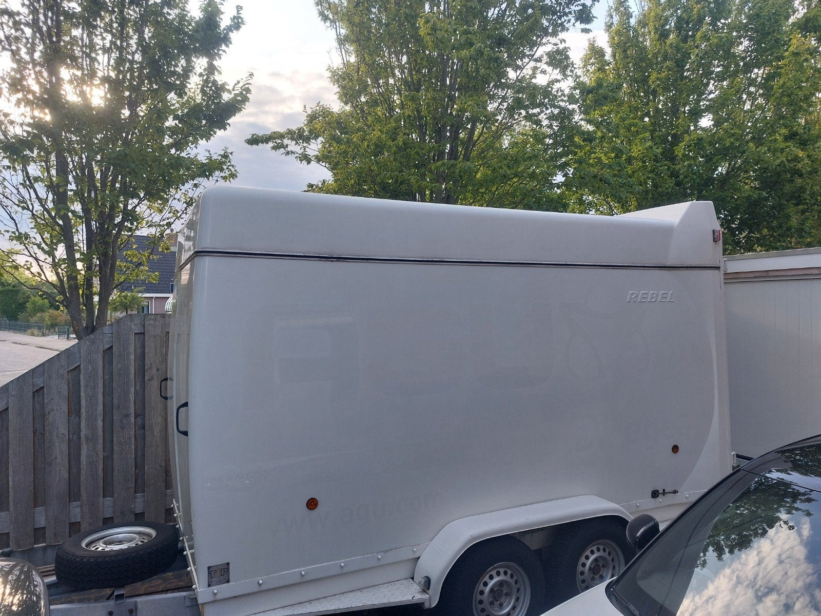 Top rebel gesloten polyester dubbelasser aanhanger, Auto diversen, Aanhangers en Bagagewagens, Ophalen