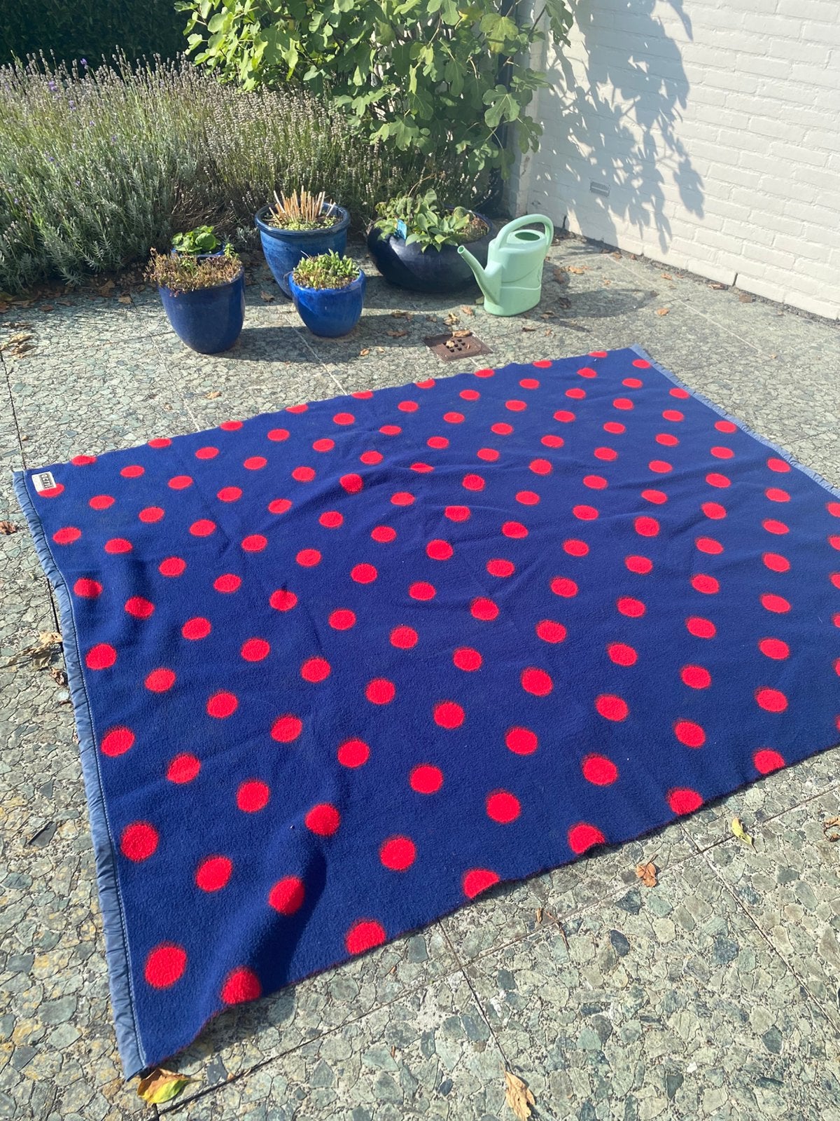 Vintage jaren 60/70 deken plaid – Made in Holland, Ophalen of Verzenden, Zo goed als nieuw