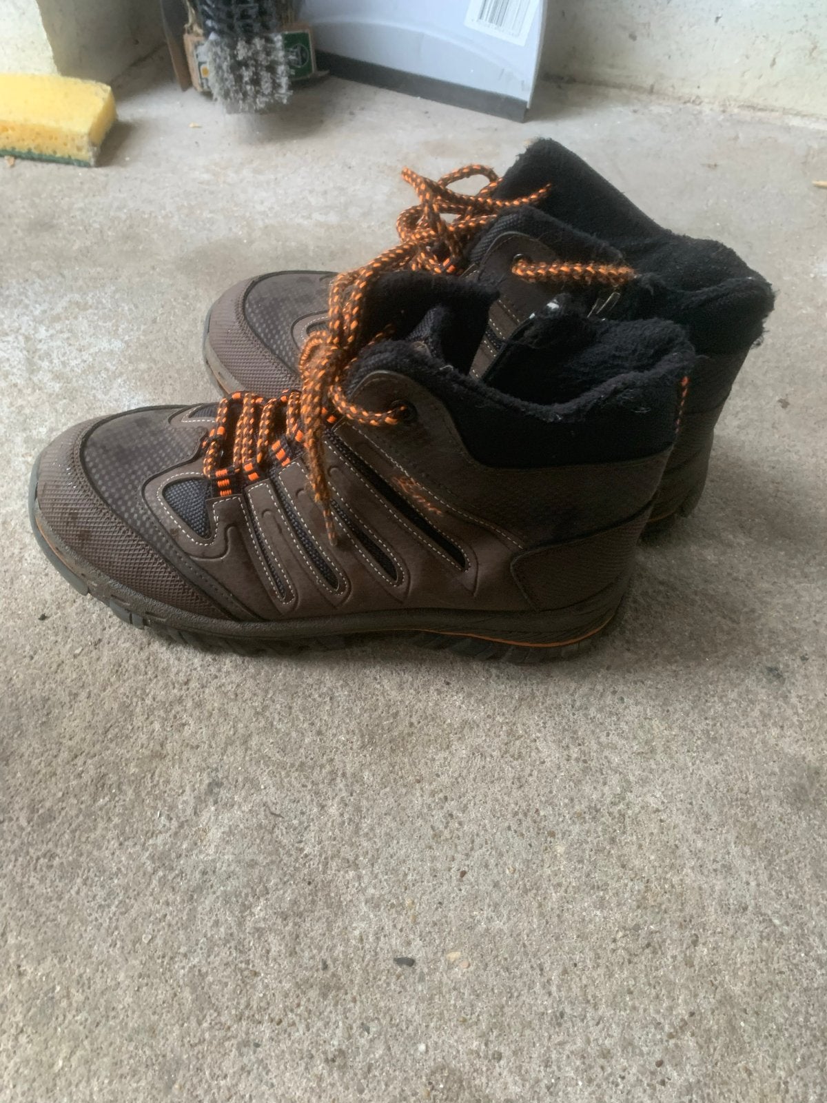 Bruine wandelschoenen maat 38,5, Ophalen, Bruin, Wandelschoenen, Gedragen