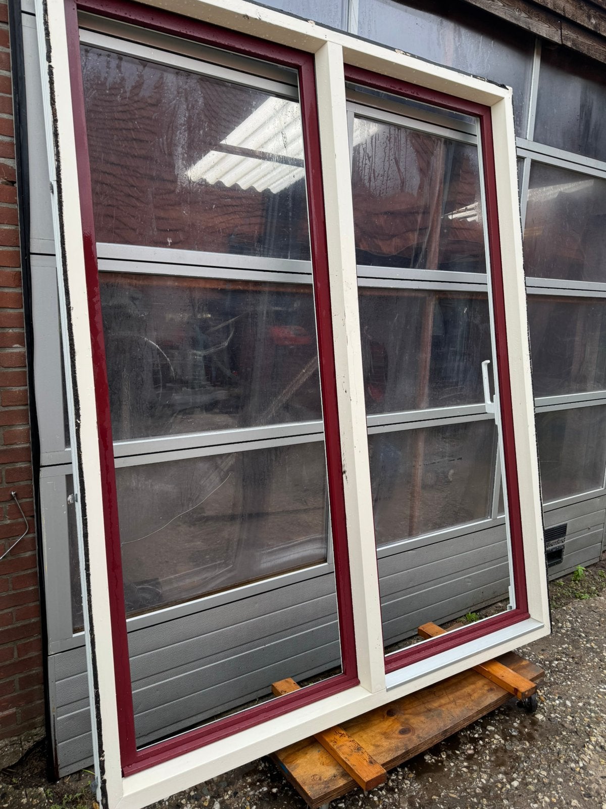 Kunstof rehau schuifpui kantel/schuif, Ophalen, 225 cm of meer, Zo goed als nieuw, Schuifpui