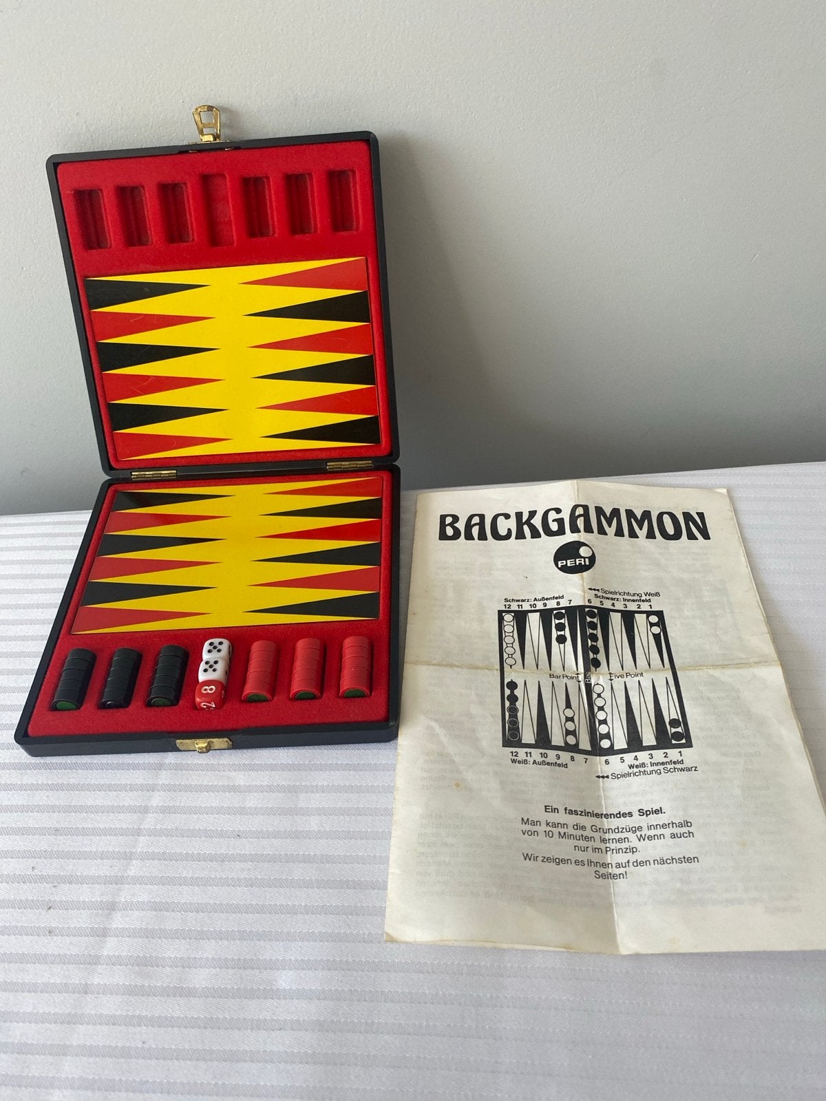 Backgammon Reisspel - Magnetisch en Compleet, Een of twee spelers, Ophalen of Verzenden, Gebruikt, Reisspel