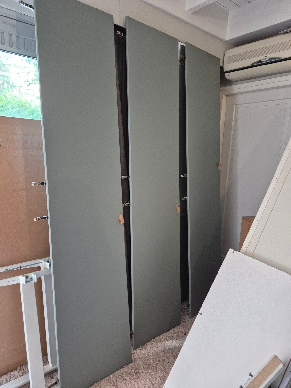Ikea Pax deuren (3 stuks) met leren handgrepen, Ophalen, Overige materialen, 200 cm of meer, 50 tot 100 cm