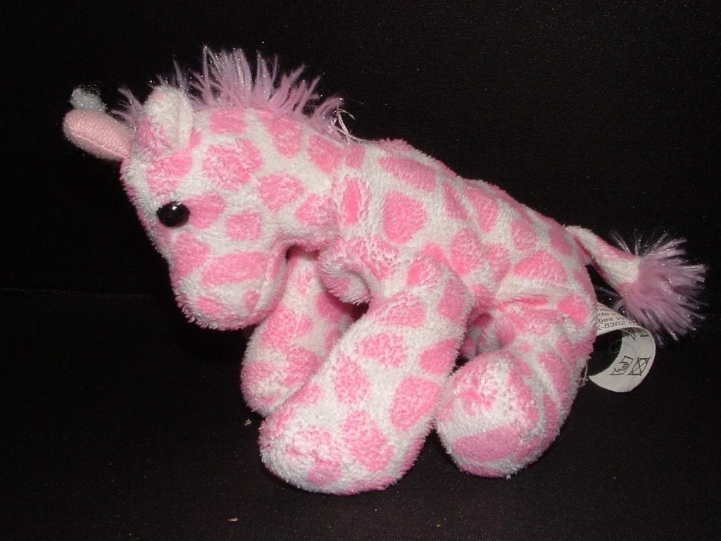 PETJES WORLD GIRAFFE KLEIN VELOURS WIT MET ROZE VLEKJES, Ophalen of Verzenden, Nieuw, Overige typen