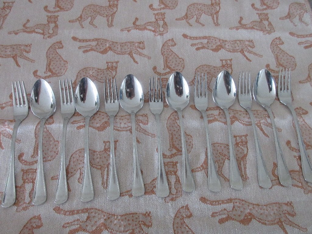 Gero Zilmeta 790 Linetti Dessert/Lunch Vorken en Lepels, Gebruikt, Gero, Los bestek, Ophalen of Verzenden