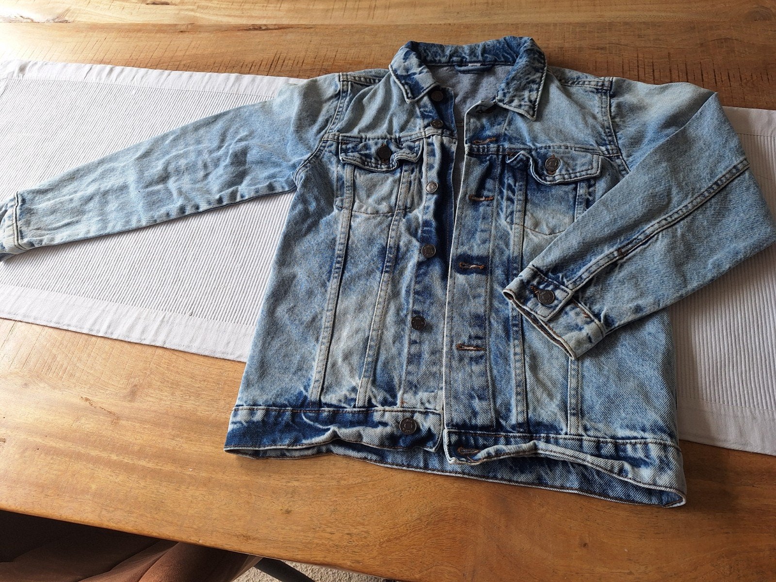 Stoere kinder spijkerjas maat 146/152, Ophalen of Verzenden, Zo goed als nieuw, Jongen, Jas