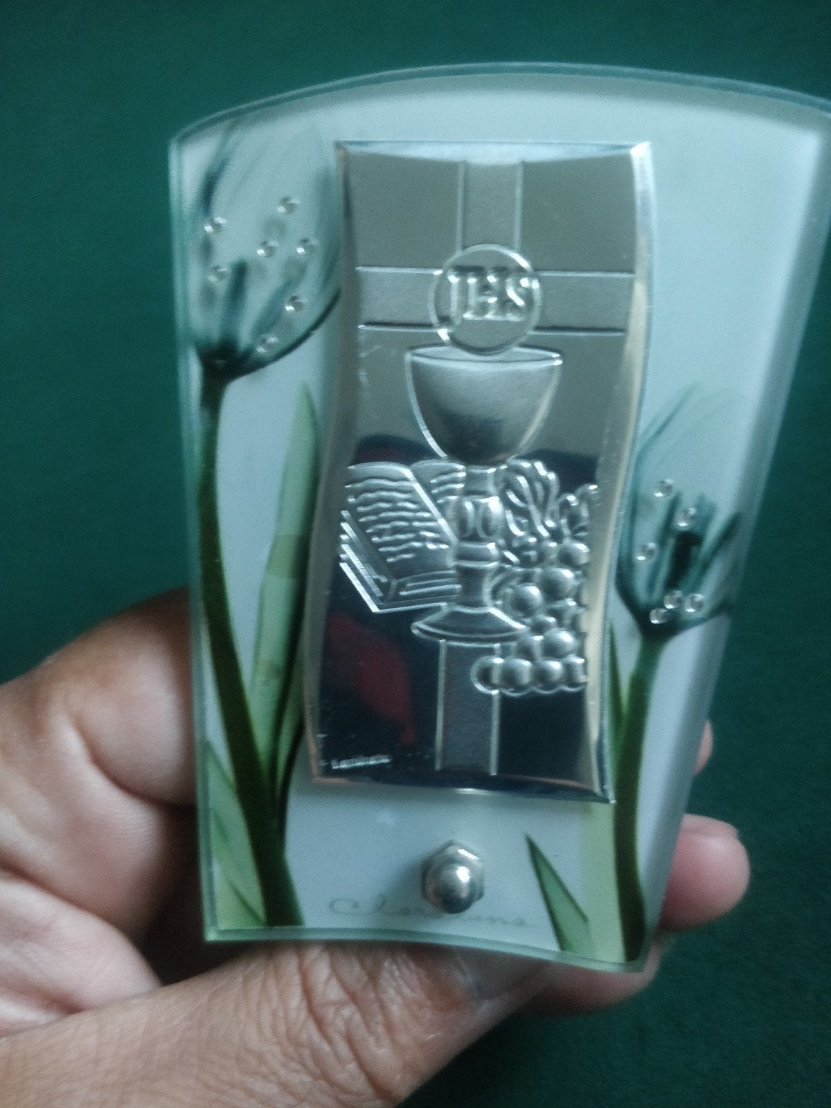 Zilveren Communie Plaquette, Ophalen of Verzenden, Zilver