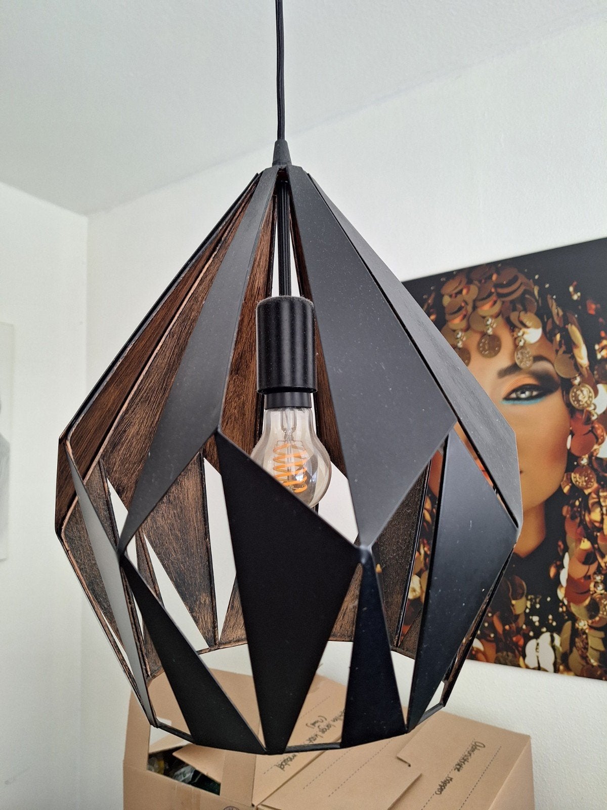 Leuke industriële hanglamp, Ophalen, Zo goed als nieuw, Minder dan 50 cm