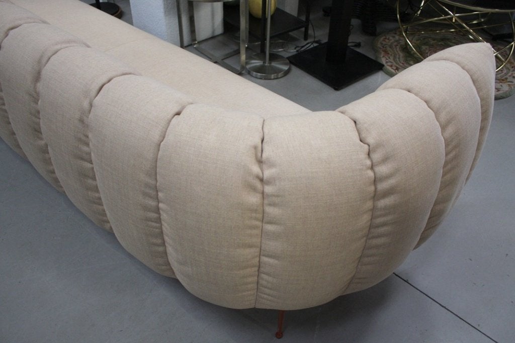 Prachtige bank sofa PUFFER Jess Design stof Old Pink, Ophalen, Zo goed als nieuw, Stof, 75 tot 100 cm