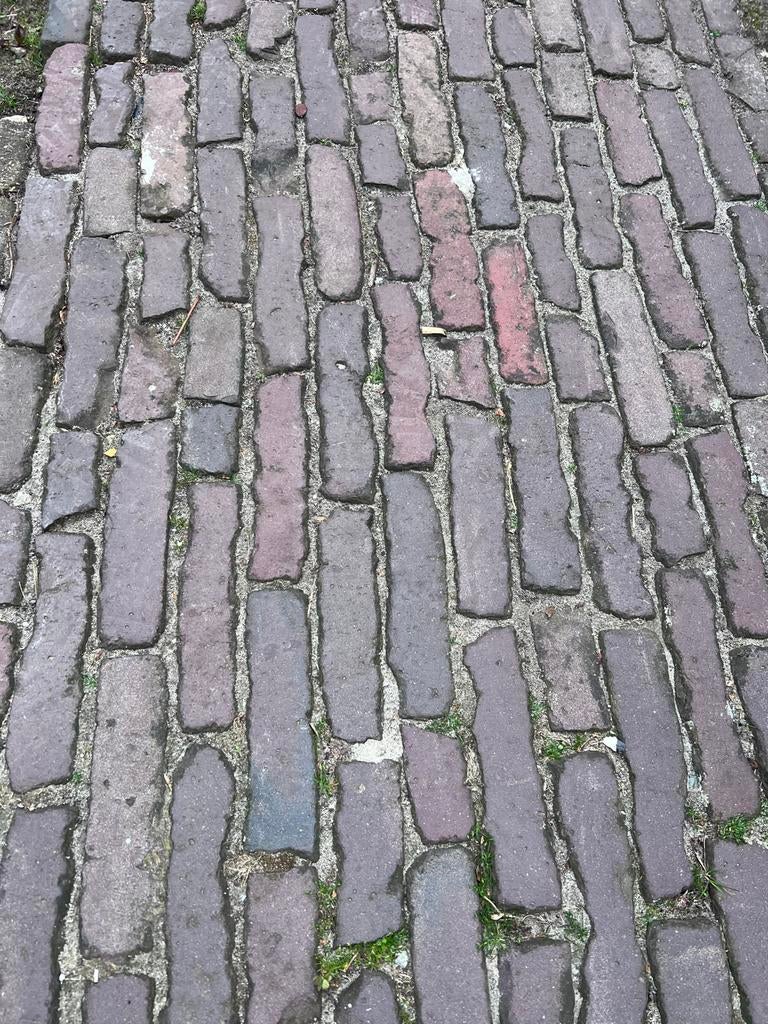 Oud Hollandse gebakken waaltjes ca 12m2, Tuin en Terras, Tegels en Klinkers, Ophalen, Gebruikt, Keramiek, Klinkers