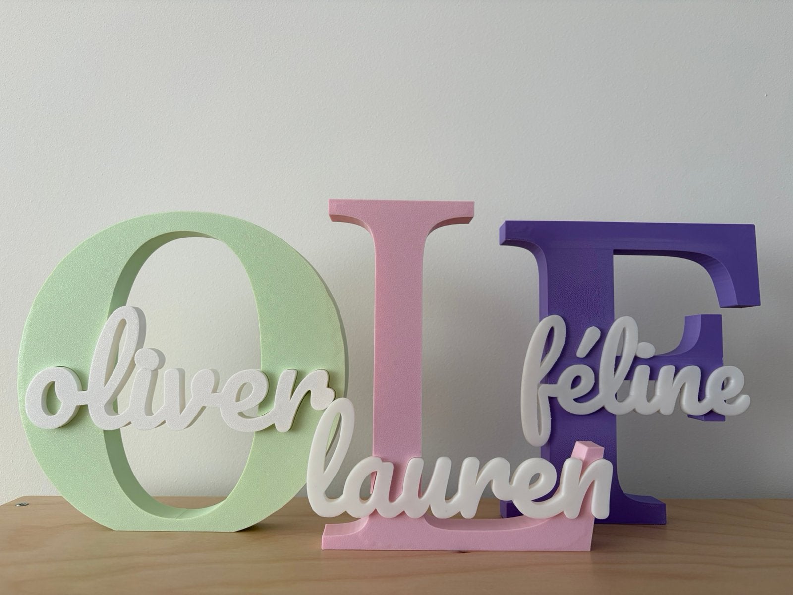 Gepersonaliseerde Letter + Naam 3D print - baby kraamcadeau, Ophalen of Verzenden, Nieuw
