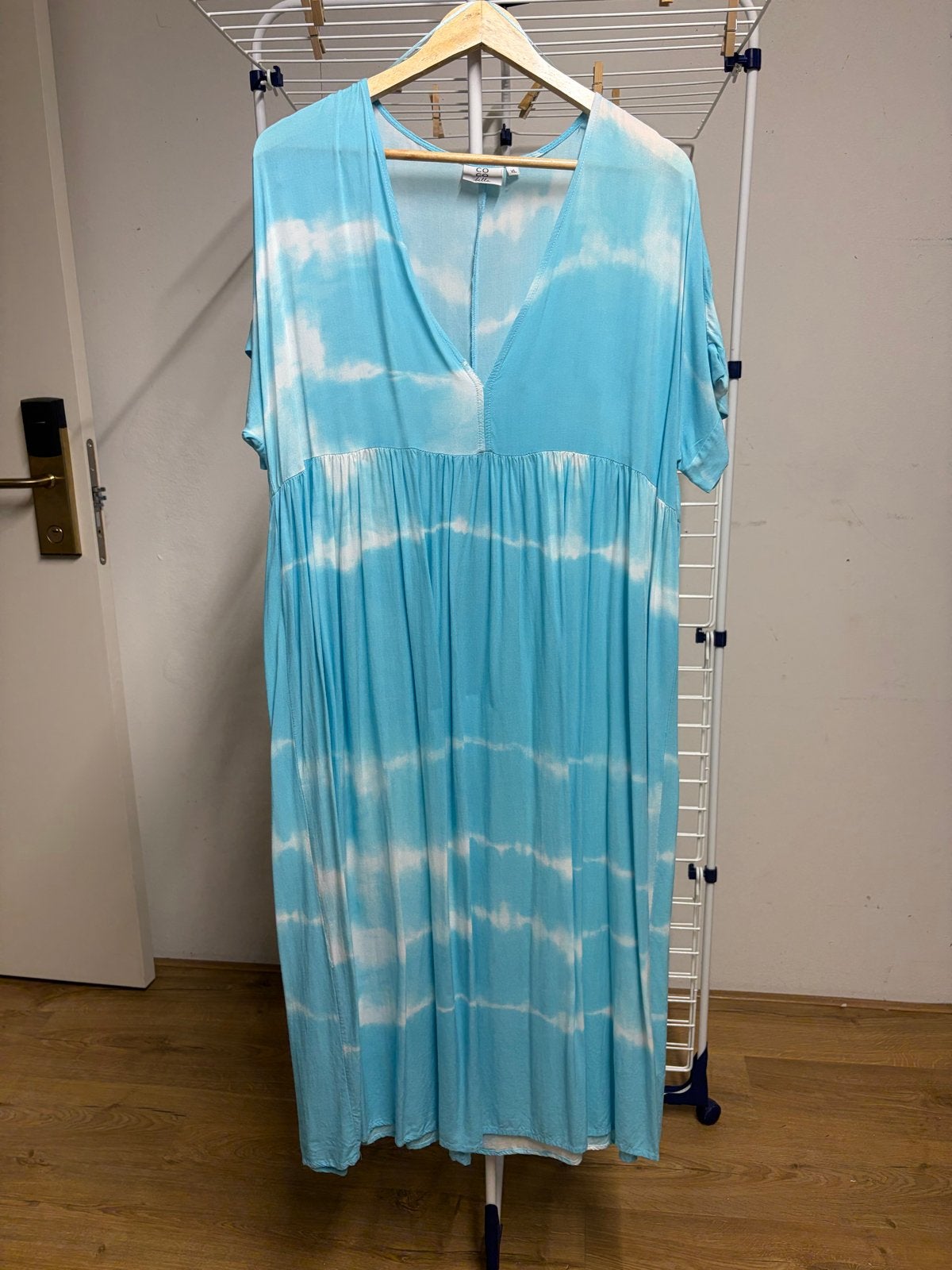 Leuke Hippie Jurk Maat XL - Blauw/Wit Tie-Dye, Ophalen of Verzenden, Gedragen, Maat 46/48 (XL) of groter, Blauw