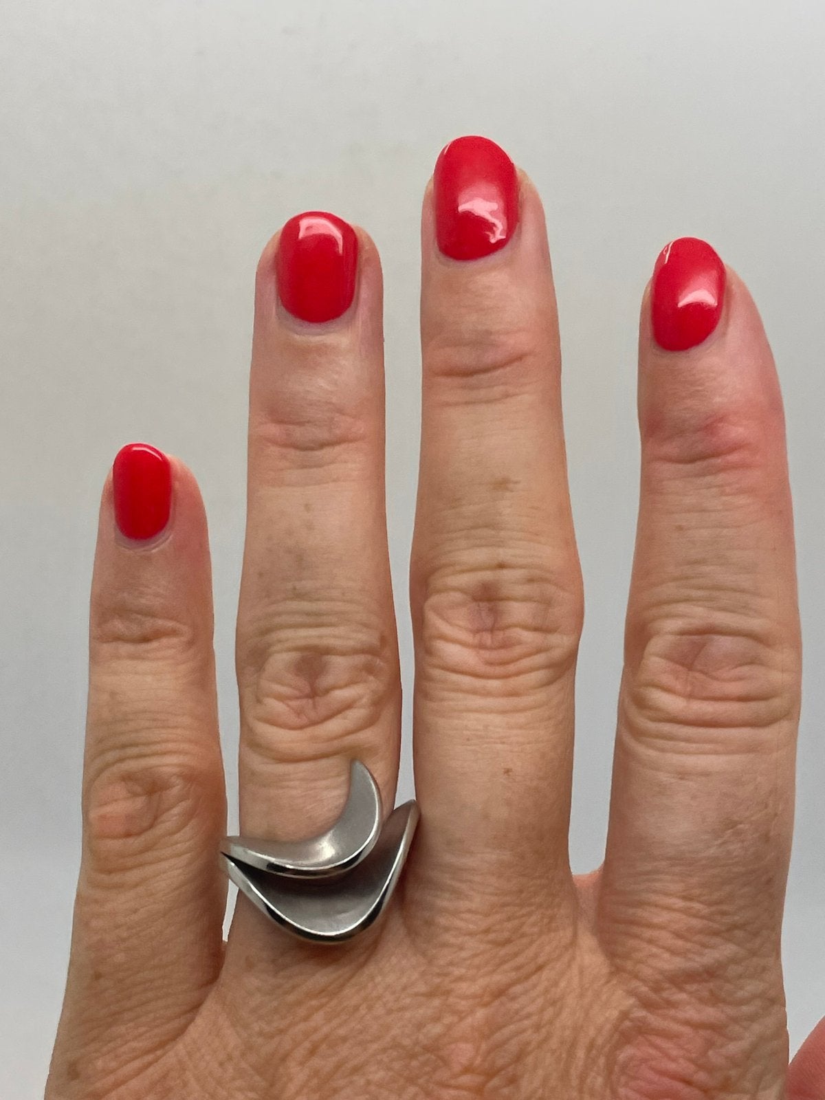 F27 Prachtige zilveren Franz Breuning ring maat 17,5, Ophalen of Verzenden, X, Dame, Zilver