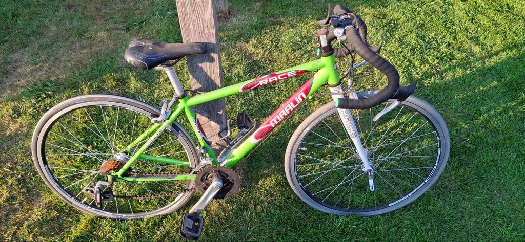 Marlin Race racefiets - Groen/Rood, Fietsen en Brommers, Fietsen | Racefietsen, Overige merken, Gebruikt, Staal, Velgrem