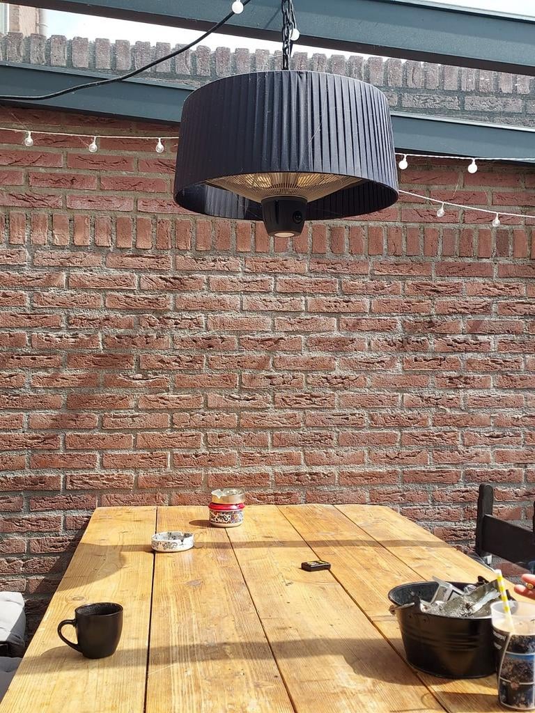 Mooie Heater met Afstandsbediening en Lamp, Tuin en Terras, Terrasverwarmers, Zo goed als nieuw, Elektrisch, Plafond, Ophalen