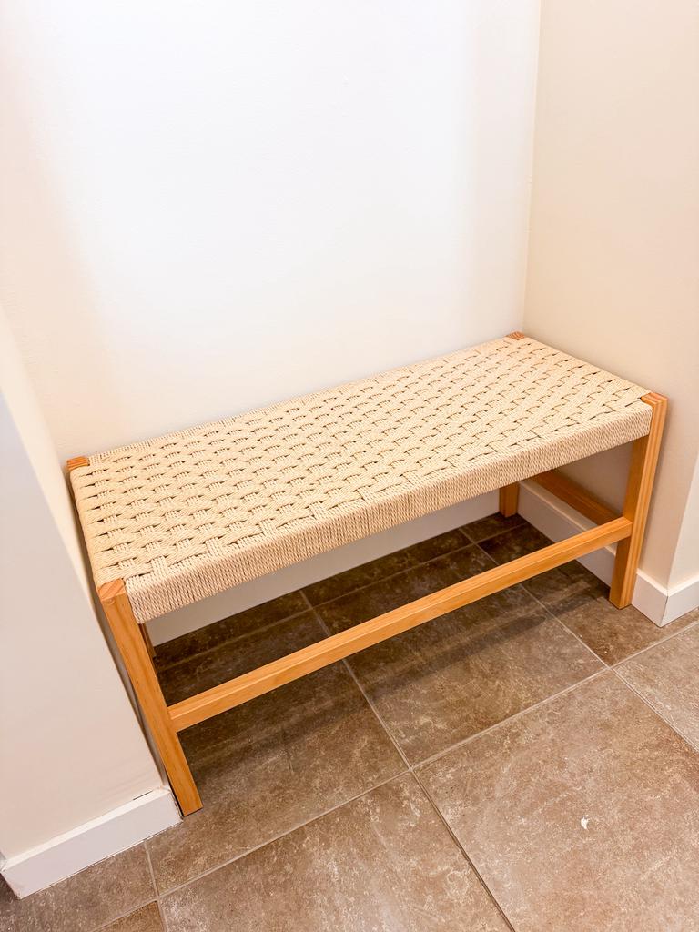 ZGAN Halbankje bankje Japandi Boho Ibiza 90 x 38 x 45, Ophalen, Zo goed als nieuw
