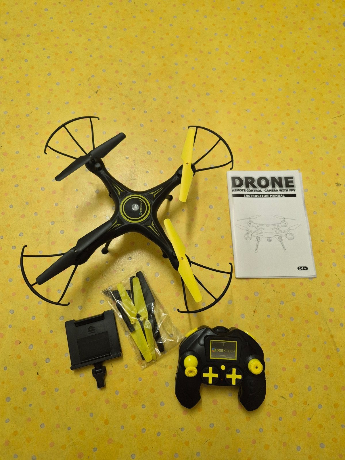 Deextech Drone met FPV Camera en Afstandsbediening, Ophalen of Verzenden, Zo goed als nieuw