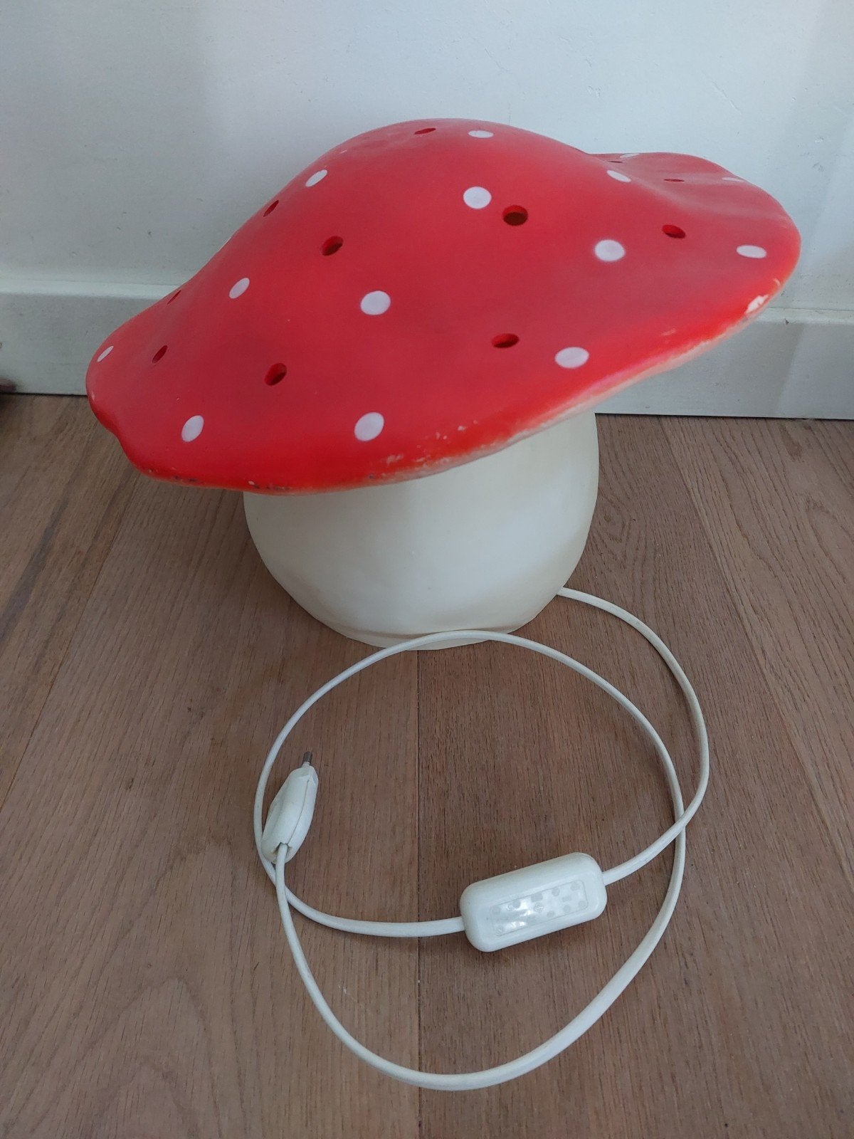 Grote paddenstoel lamp Heico, Kinderen en Baby's, Kinderkamer | Inrichting en Decoratie, Ophalen, Gebruikt, Rood, Lamp