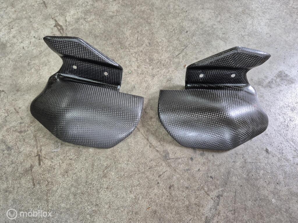 Carbon kapjes beschermkapjes uitlaat Monster 600 750 900 620, Gebruikt, Factorystore.service@ducati.com, Ophalen of Verzenden