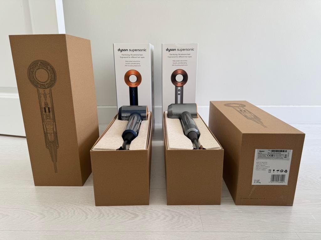 Dyson Supersonic Föhn HD08 Blauw/Grijs Nieuw!, Ophalen of Verzenden, Nieuw, Haarverzorging