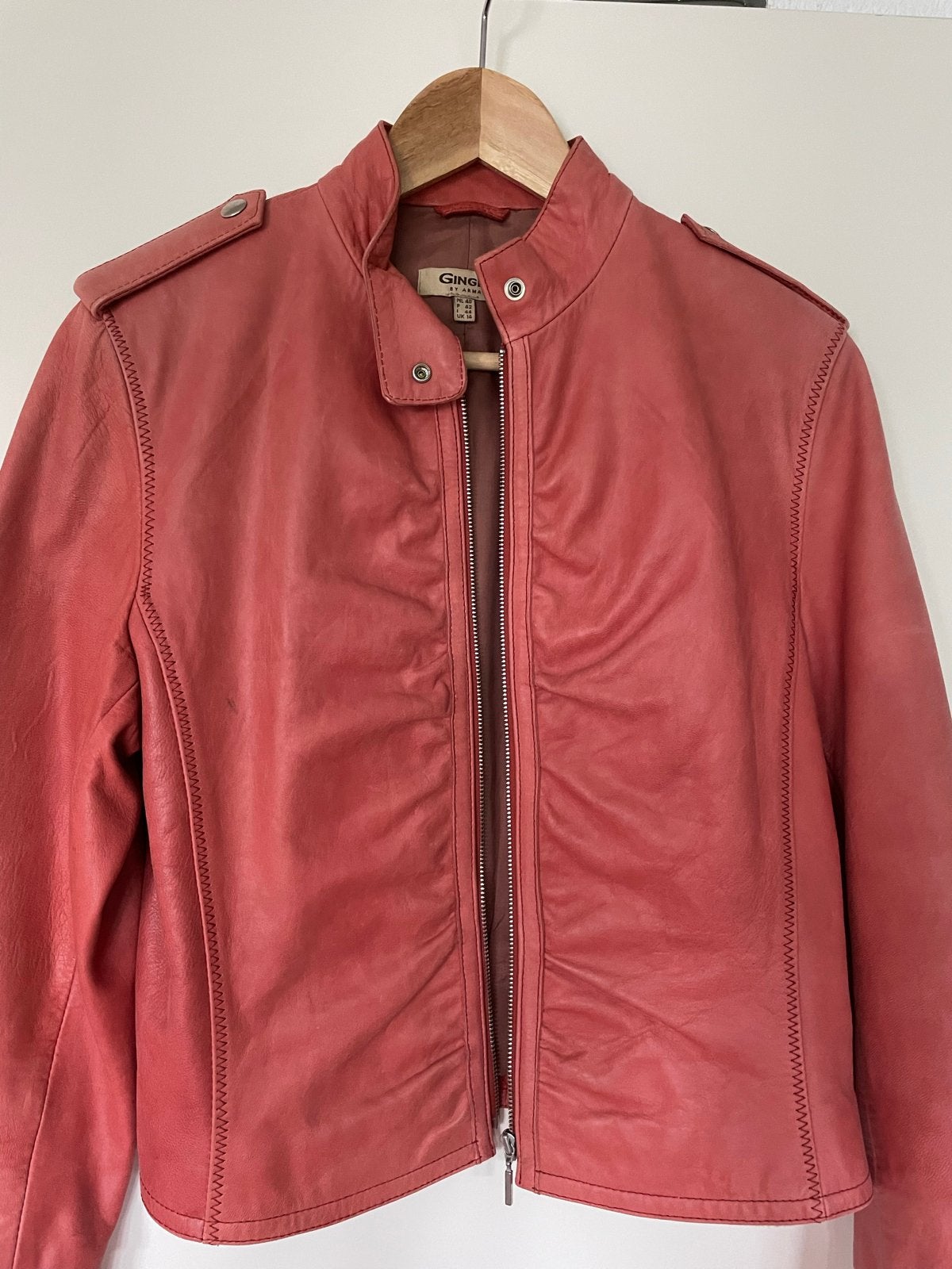 Ginger by Arma leren jasje - Maat 40, Ophalen of Verzenden, Gedragen, Maat 38/40 (M), Roze