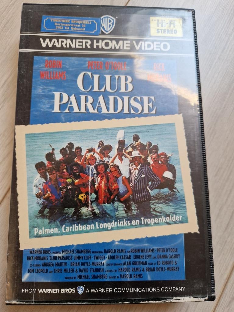 club paradise robin williams rick moranis twiggy ex rental, Alle leeftijden, Ophalen of Verzenden, Zo goed als nieuw