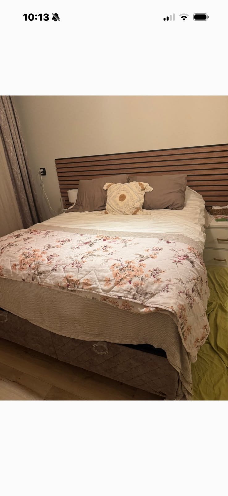 Bambi bed 160x200 met opbergruimte - geen hoofdbord, Ophalen, Bruin, Tweepersoons, Zo goed als nieuw