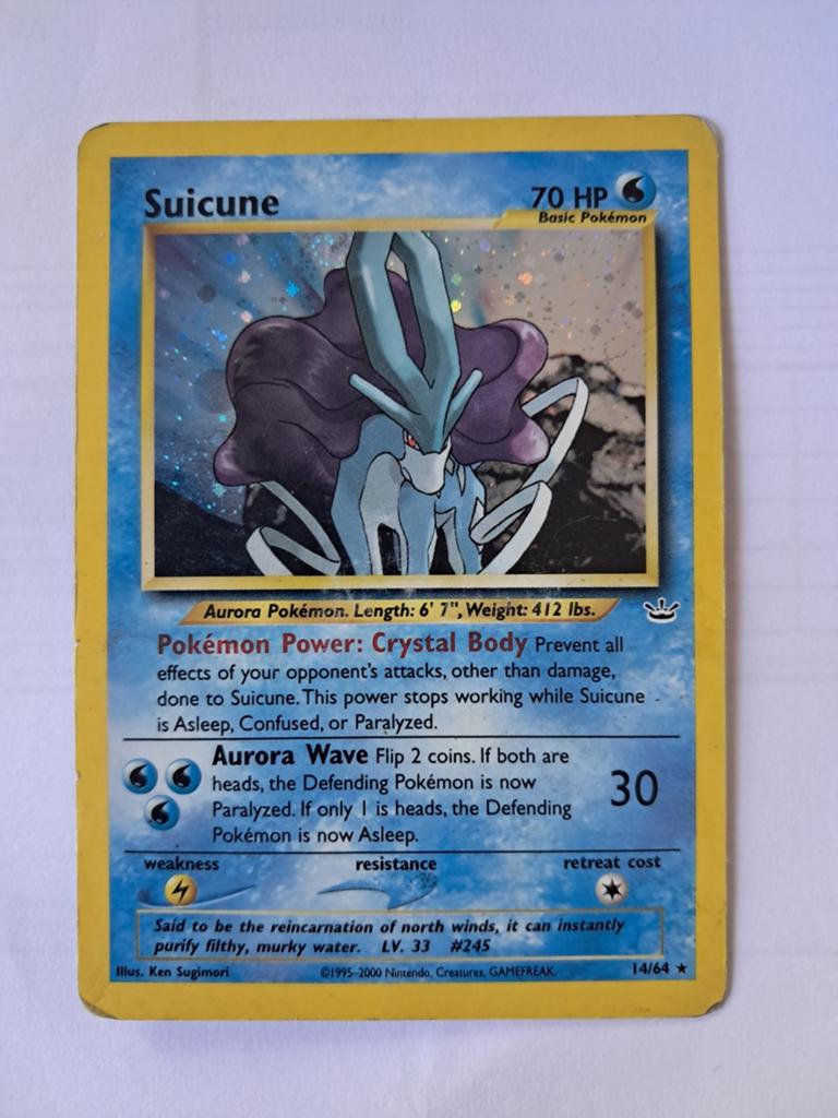 Suicune 14/64 Neo Revelation, Hobby en Vrije tijd, Verzamelkaartspellen | Pokémon, Ophalen of Verzenden, Zo goed als nieuw, Losse kaart