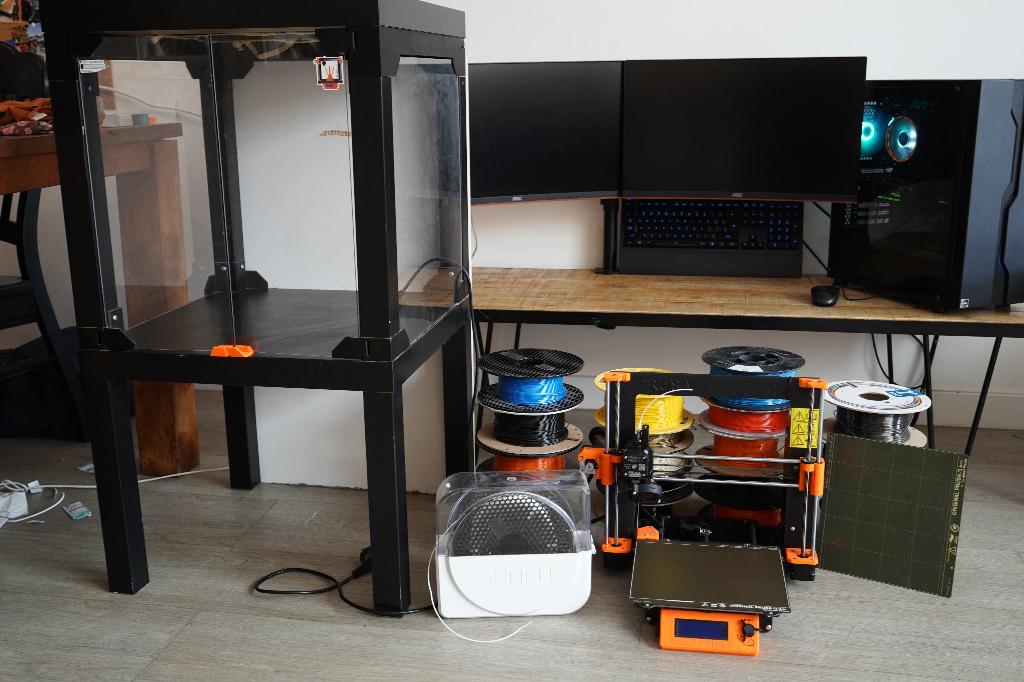 Prusa MK3S plus 3d printer met accessoires, Computers en Software, 3D Printers, Gebruikt, Filament, Ophalen