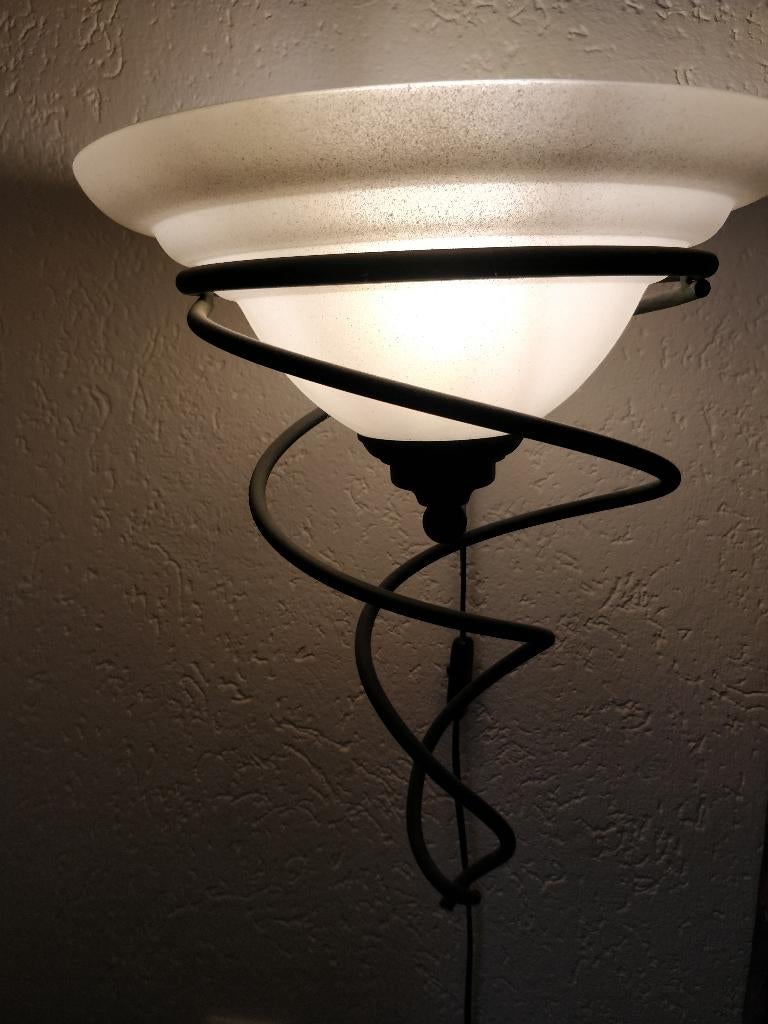 Set van 2 moderne wandlampen, Huis en Inrichting, Lampen | Wandlampen, Ophalen, Zo goed als nieuw, Glas, Modern