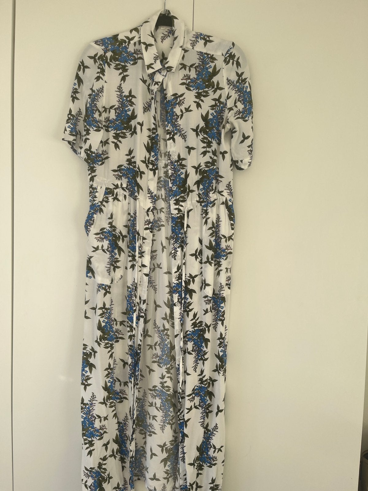 Koton Maxi Jurk met Bloemenprint - Maat 38, Maat 38/40 (M), Wit, Ophalen of Verzenden, Zo goed als nieuw
