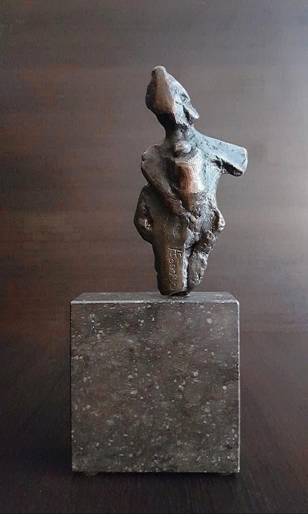 Brons beeld massief torso vrouw abstract, Antiek en Kunst, Antiek | Koper en Brons, Ophalen of Verzenden, Brons